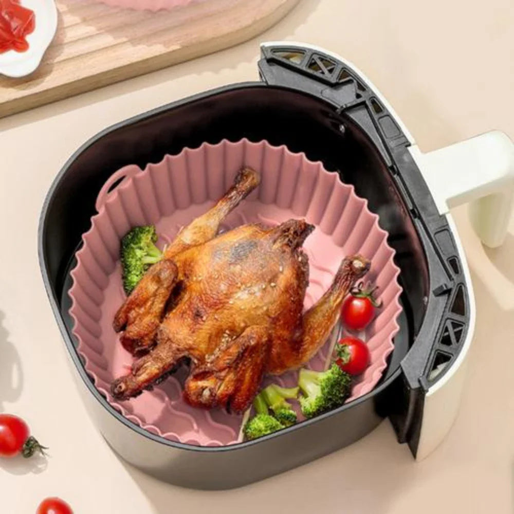Protetor de Silicone Reutilizável para Air Fryer: Antiaderente, Limpeza Fácil