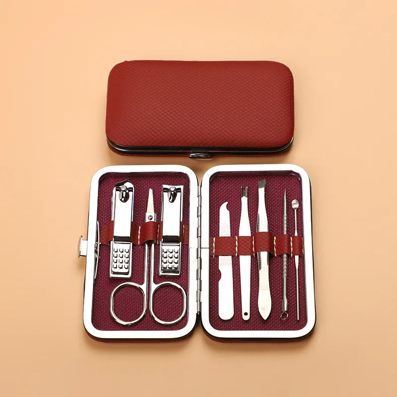 Kit Manicure Completo 8 Itens Essenciais Unhas Perfeitas Brilhantes Portátil Durável