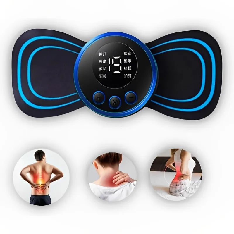 Mini Massageador Portátil Elétrico EMS: Alívio Muscular Profundo, Relaxamento Instantâneo