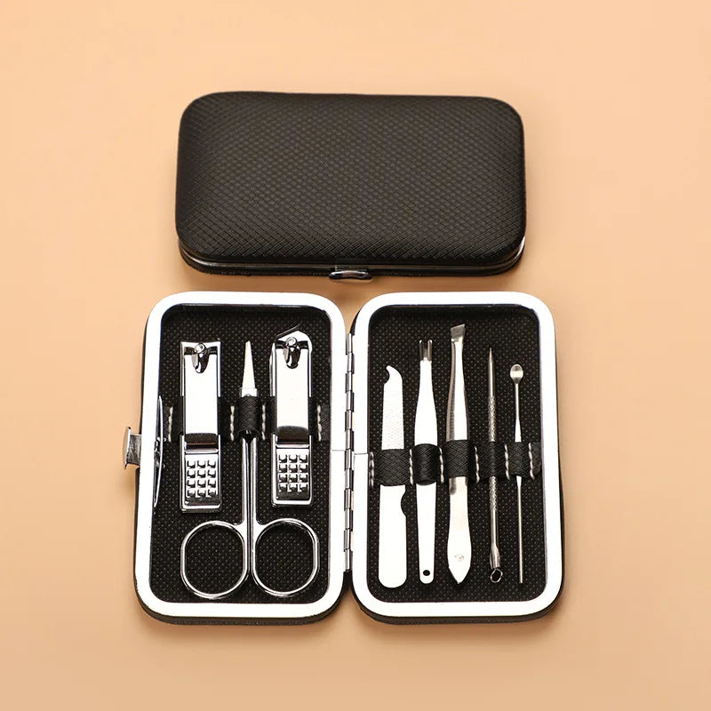 Kit Manicure Completo 8 Itens Essenciais Unhas Perfeitas Brilhantes Portátil Durável