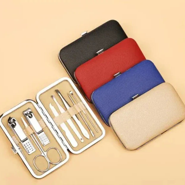 Kit Manicure Completo 8 Itens Essenciais Unhas Perfeitas Brilhantes Portátil Durável