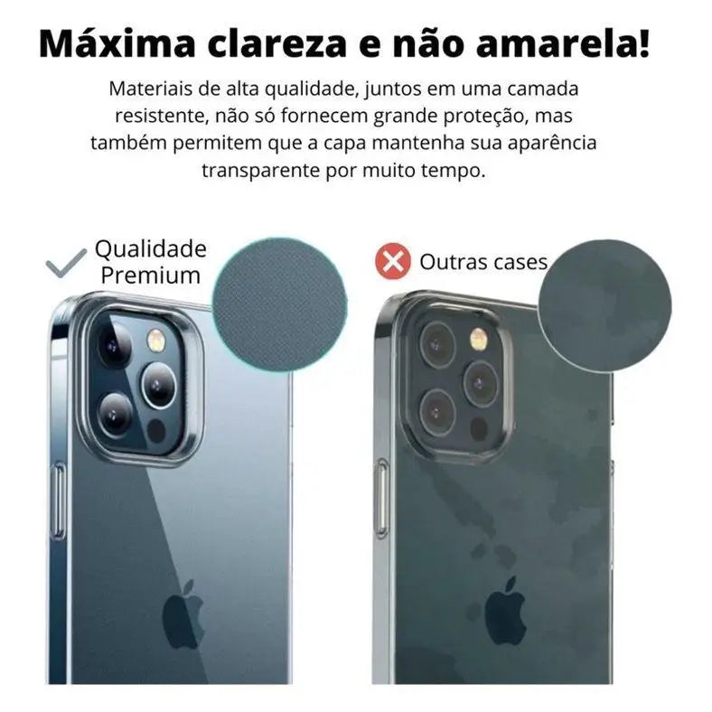 Capa Anti Impacto Transparente Flexível Acrílica Para iPhone: Proteção Máxima e Estilo