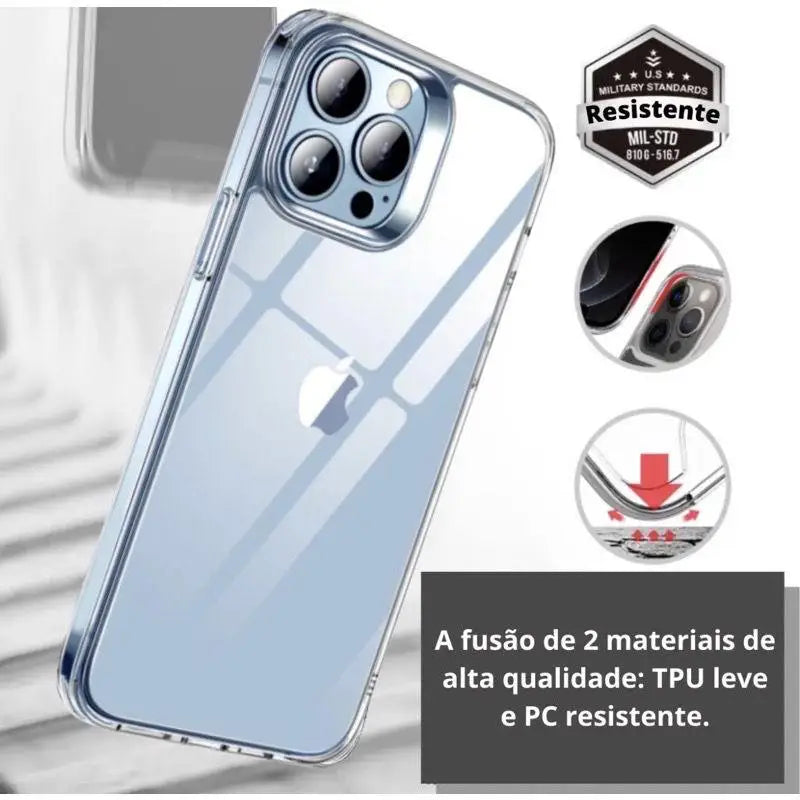 Capa Anti Impacto Transparente Flexível Acrílica Para iPhone: Proteção Máxima e Estilo