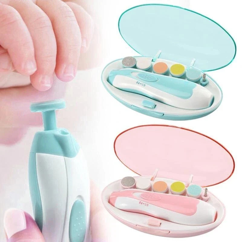 Lixador Elétrico de Unhas para Bebês: Seguro, Silencioso, Kit Completo com Estojo Portátil