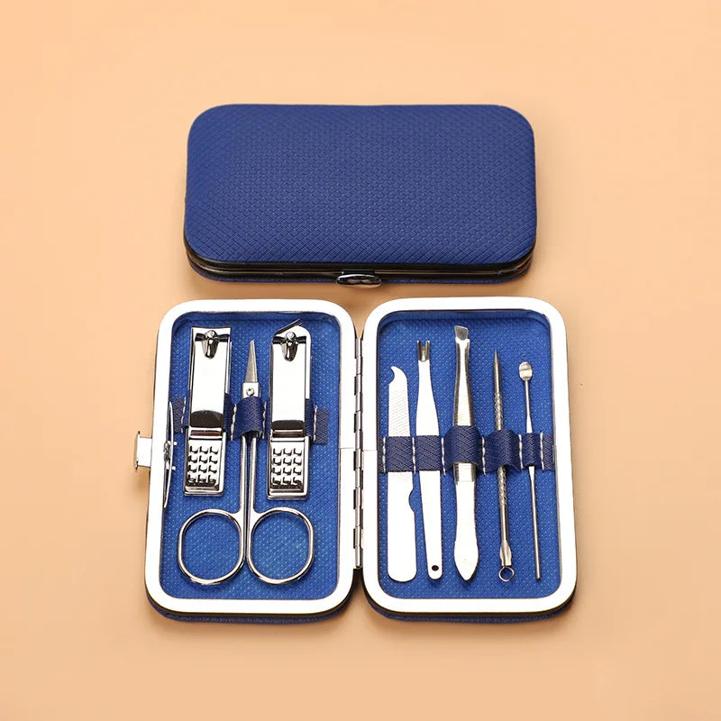 Kit Manicure Completo 8 Itens Essenciais Unhas Perfeitas Brilhantes Portátil Durável