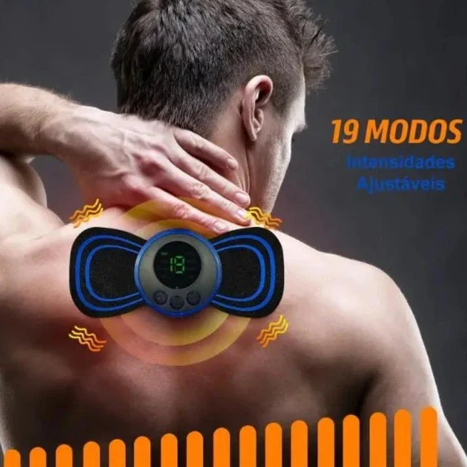 Mini Massageador Portátil Elétrico EMS: Alívio Muscular Profundo, Relaxamento Instantâneo