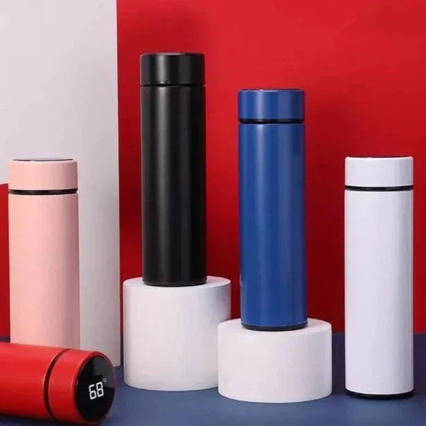 Garrafa Térmica Digital LED 500ml: Acompanha Temperatura, Estilo e Praticidade