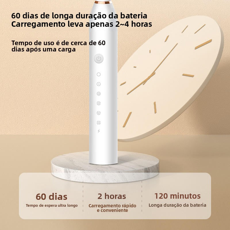 Escova Dental Elétrica Sônica PureFresh Recarregável Bivolt para Limpeza Profunda
