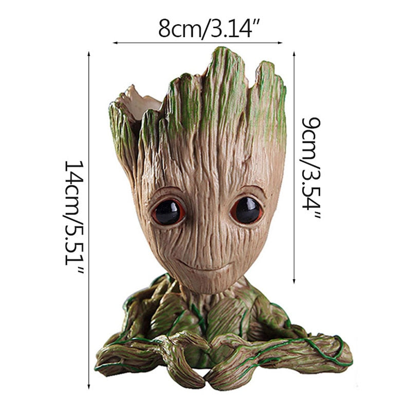Vaso Decorativo Baby Groot Multifuncional para Suculentas Cactos Porta-Trecos Fofo