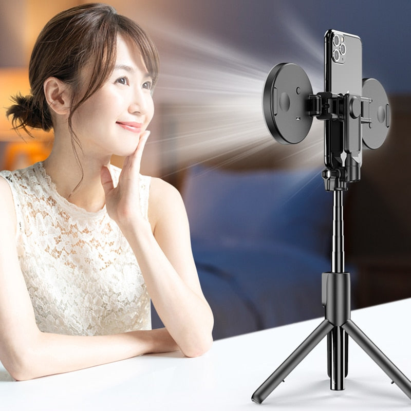 Pau de Selfie Tripé Universal Selfiegram Duo LED: Controle Remoto, Luz Integrada