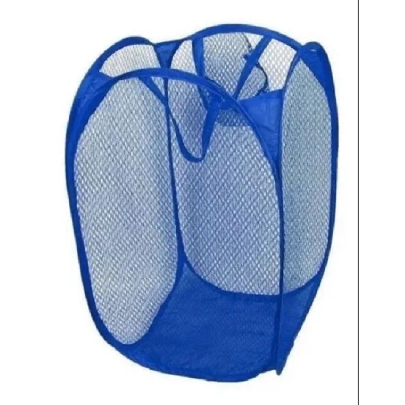 Cesto Organizador Dobrável Multifuncional Tela Malha Roupa Brinquedos Casa Viagem