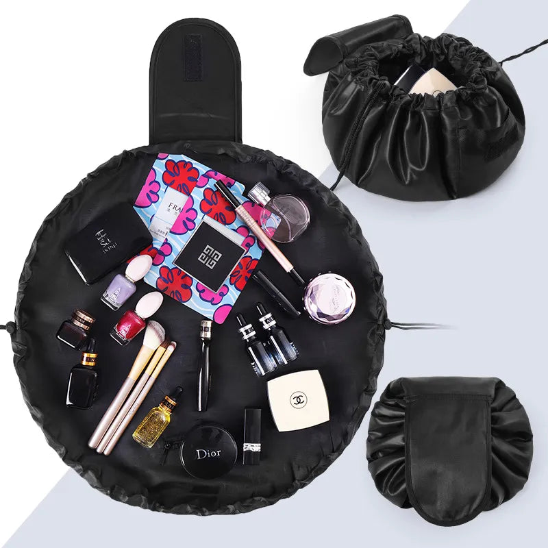 GlamBag Necessaire Organizadora de Maquiagem Portátil com Cordão Durável e Estilosa