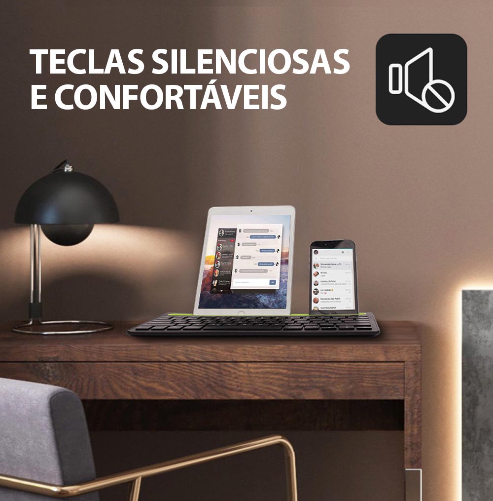Teclado Bluetooth Universal Sem Fio para Celular Tablet iPad Samsung Lenovo