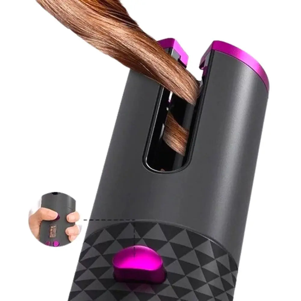 Modelador de Cachos TwistGlam Sem Fio Portátil Automático Recarregável - Cachos Perfeitos Duradouros