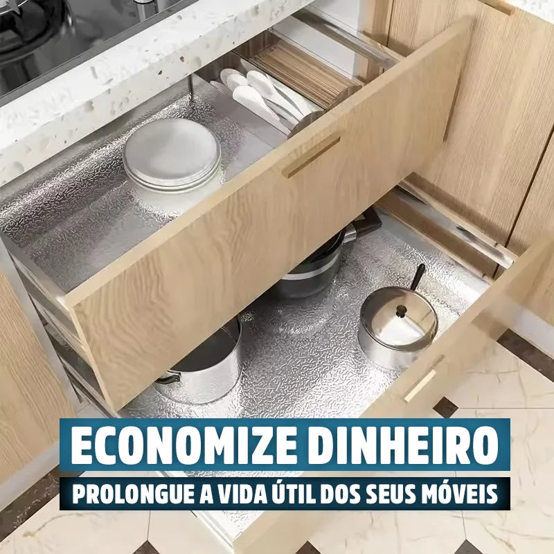 Adesivo Alumiplus: Proteção Cozinha Antigordura, Impermeável, Fácil Aplicação