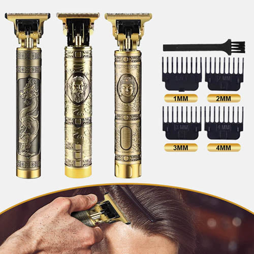 Barbeador Elétrico Profissional Recarregável Sem Fio - Precisão Dragão para Cortes Perfeitos