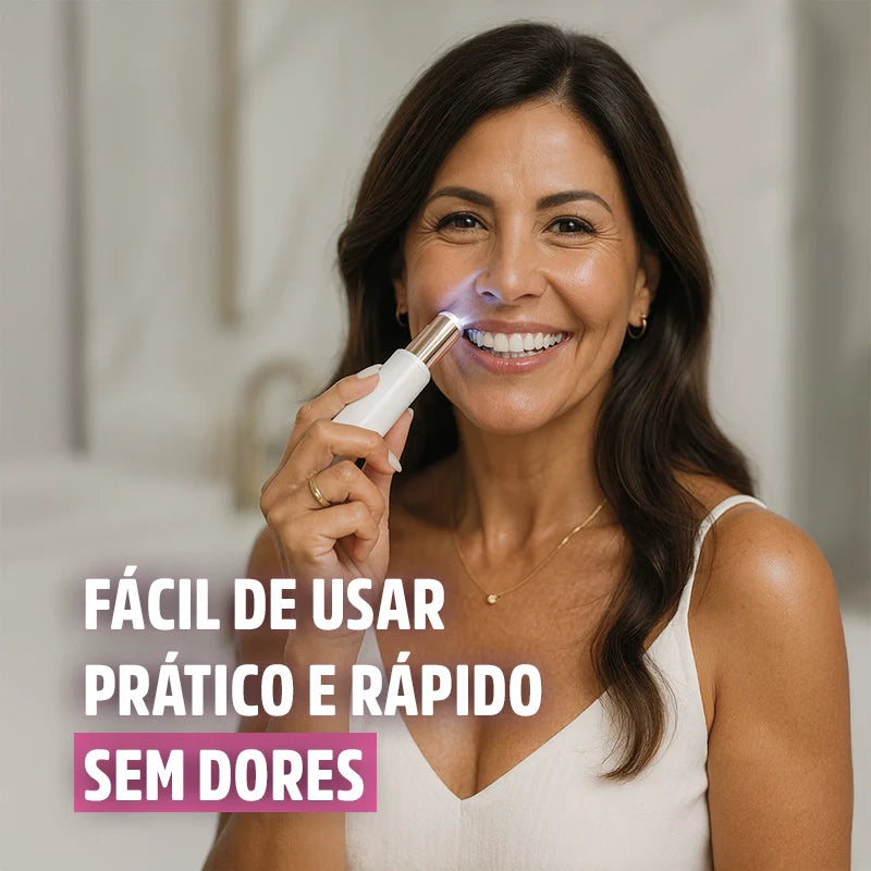 Depilador Facial SkinGlam Portátil: Remoção Indolor e Discreta para Buço e Rosto