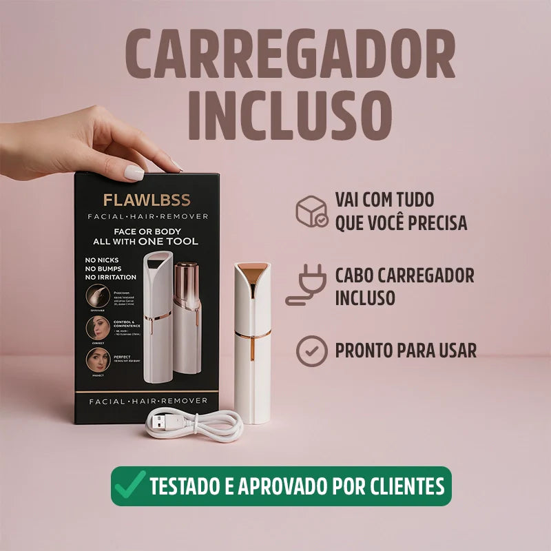 Depilador Facial SkinGlam Portátil: Remoção Indolor e Discreta para Buço e Rosto