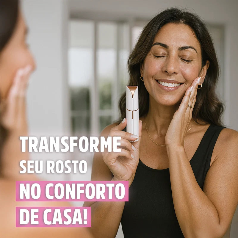 Depilador Facial SkinGlam Portátil: Remoção Indolor e Discreta para Buço e Rosto