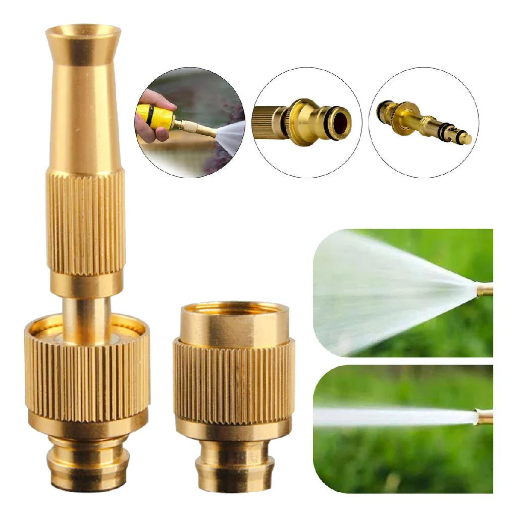 Bico Pistola Mangueira TurboJet: Jato Alta Pressão Ajustável para Limpeza Versátil