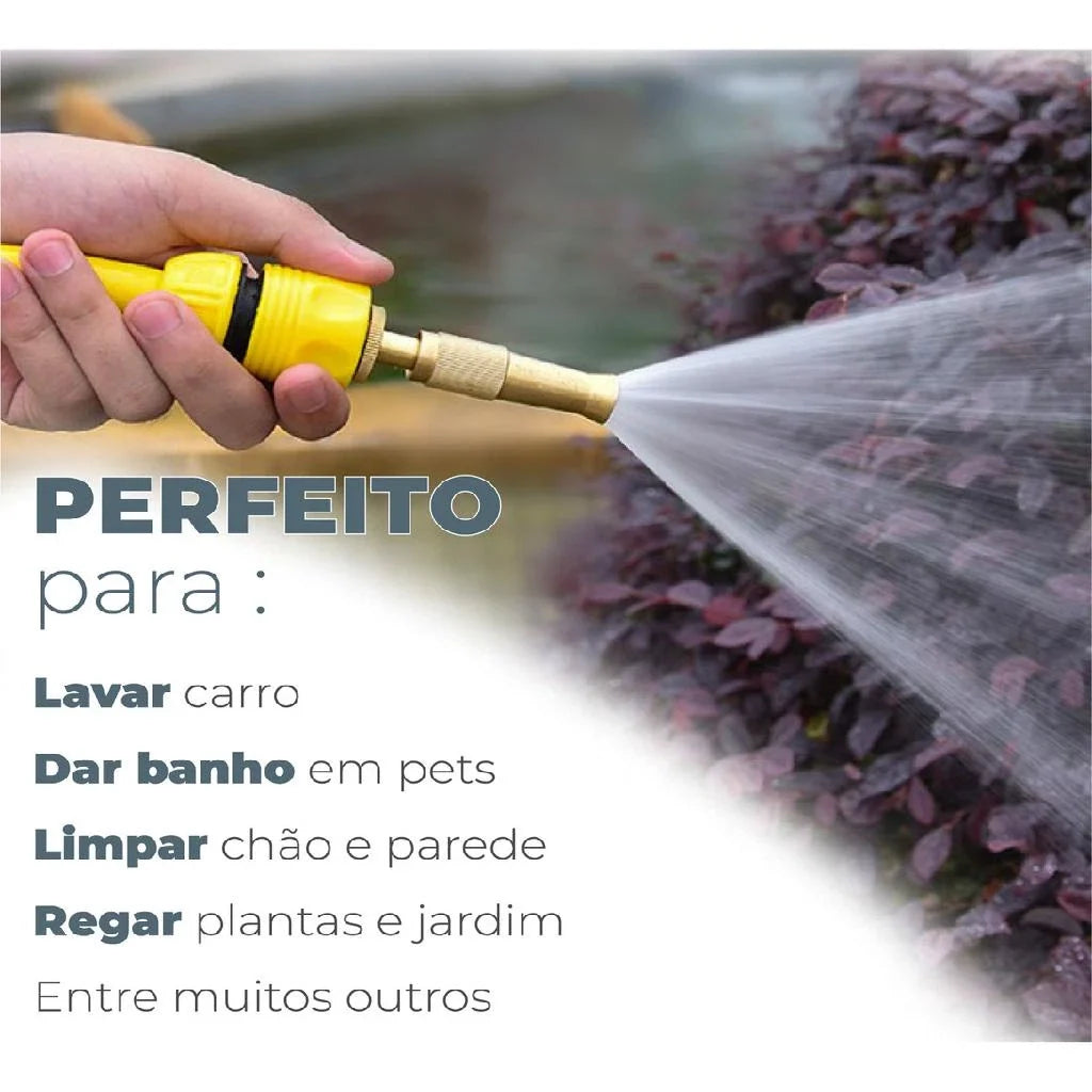 Bico Pistola Mangueira TurboJet: Jato Alta Pressão Ajustável para Limpeza Versátil