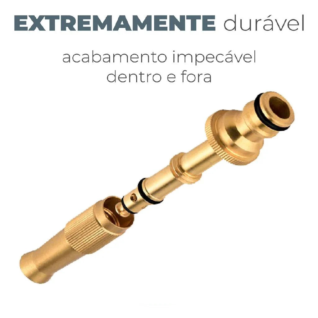 Bico Pistola Mangueira TurboJet: Jato Alta Pressão Ajustável para Limpeza Versátil