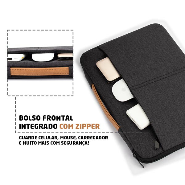 Bolsa Notebook Multiuso Menazzo Impermeável Acolchoada Elegante Viagem 14/15.6 Polegadas
