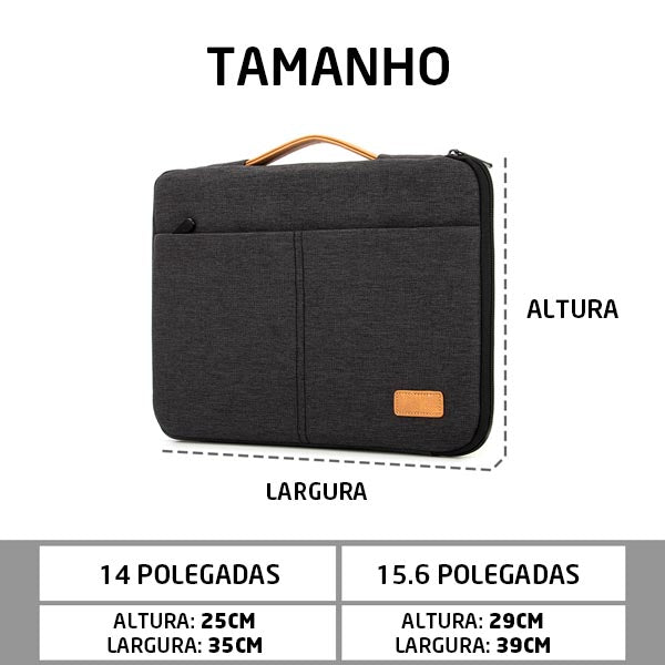 Bolsa Notebook Multiuso Menazzo Impermeável Acolchoada Elegante Viagem 14/15.6 Polegadas
