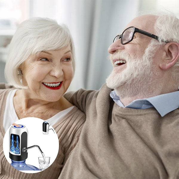 Bomba Elétrica Pure Flow Universal: Água Pura, Dispenser Prático e Recarregável USB