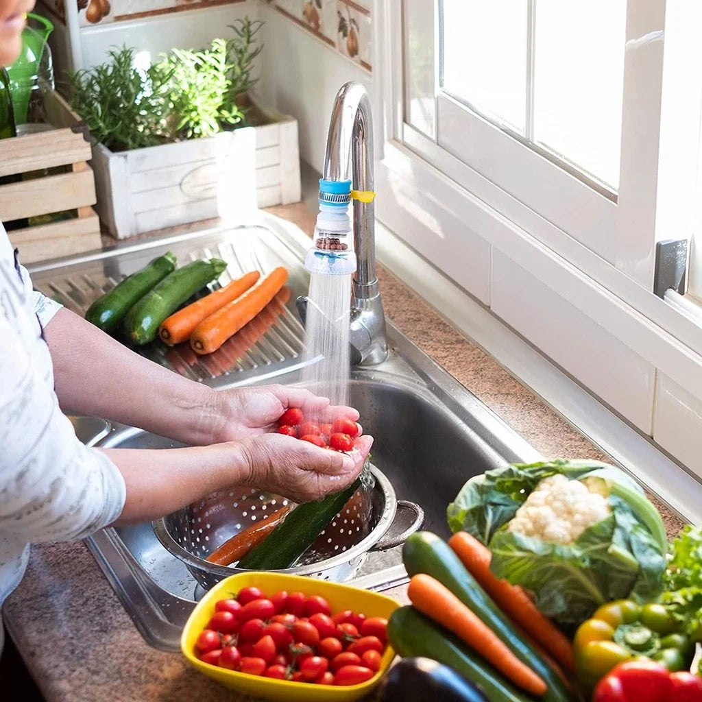 Bico Adaptador Torneira 360º Filtro HydraFlow Econômico Cozinha Banheiro Purificador Água