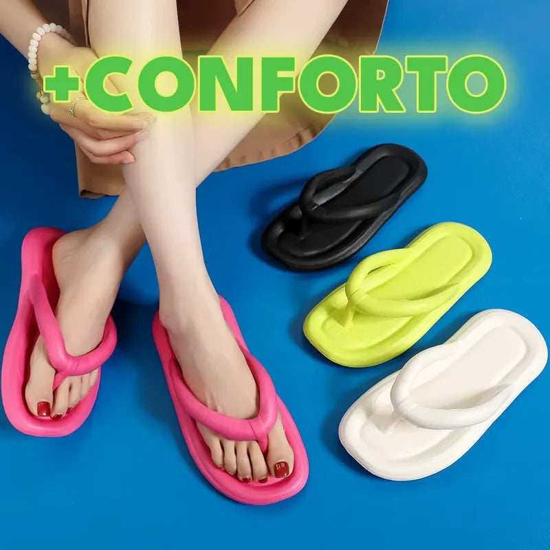 Chinelo Feminino CozyFeet: Conforto Macio e Leve para Pés Relaxados Sempre