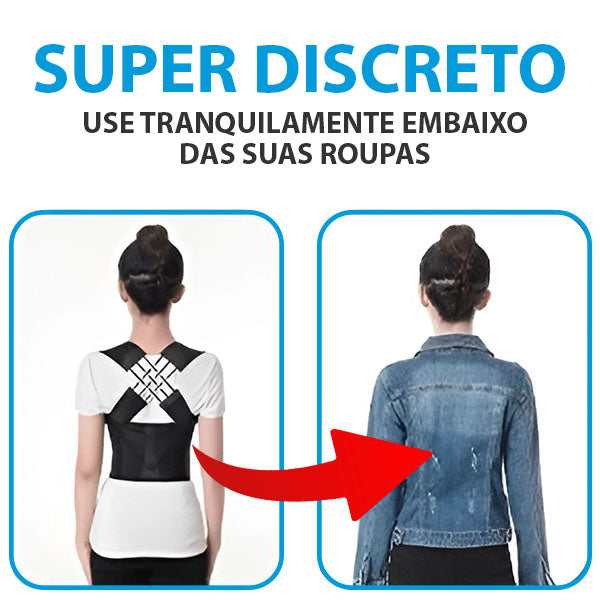 Corretor Postural Unissex Align Flex Premium para Alívio de Dor nas Costas