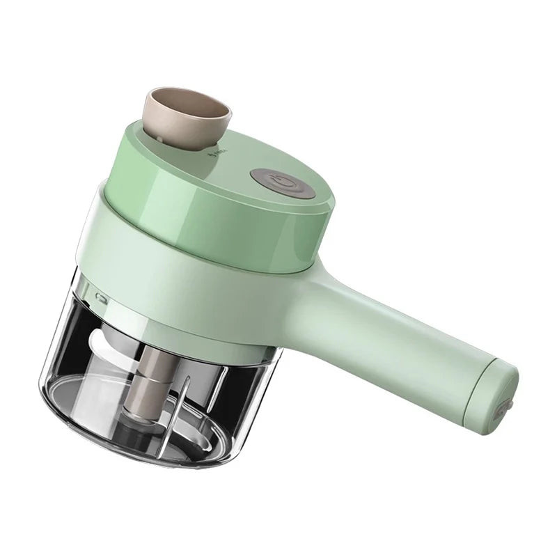 SlicePro Cortador Elétrico 4 em 1 Sem Fio: Triturador de Legumes Multifuncional