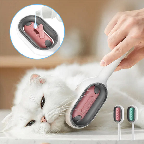 Escova Mágica 4 em 1 para Gatos: Remove Pelos, Massageia, Limpa e Cuida