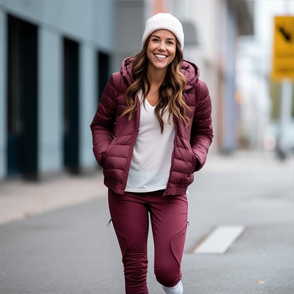 Jaqueta Puffer Feminina Premium com Capuz: Leve, Quente e Impermeável de Ganso