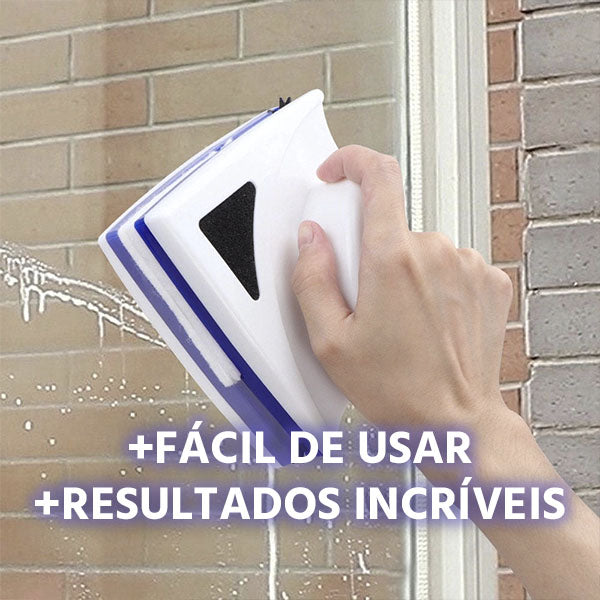 Mega Brush Limpador de Janelas Dupla Face: Vidros Brilhantes e Limpeza Rápida