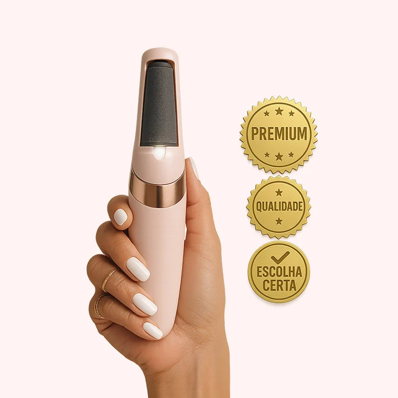 Lixa Elétrica Portátil CallusCare: Pés Macios, Remove Calos e Rachaduras Facilmente