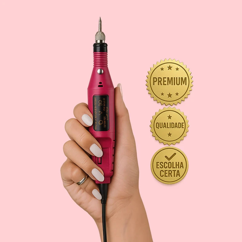Lixa de Unha Elétrica Bivolt Profissional 6 em 1 Megapen para Manicure
