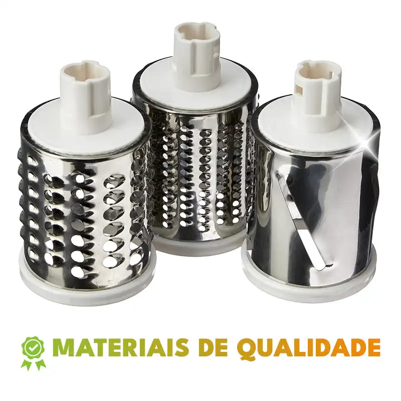 Ralador MultiCut 3 em 1: Fatiador de Legumes Rápido e Versátil
