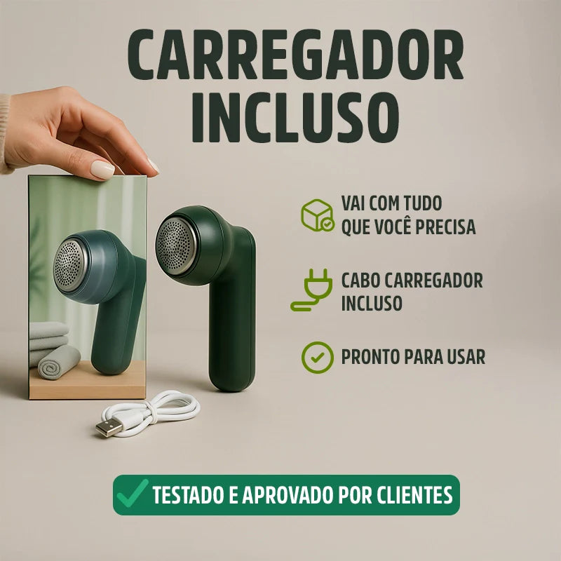 Removedor de Bolinhas Elétrico Sem Fio LintFree Portátil para Roupas e Tecidos