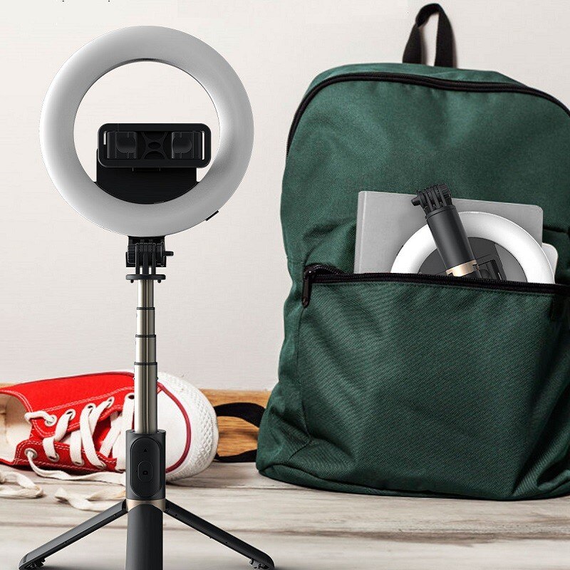 Selfiegram Ring Light: Tripé Extensível 90cm, Iluminação LED, Bluetooth, Fotos Profissionais
