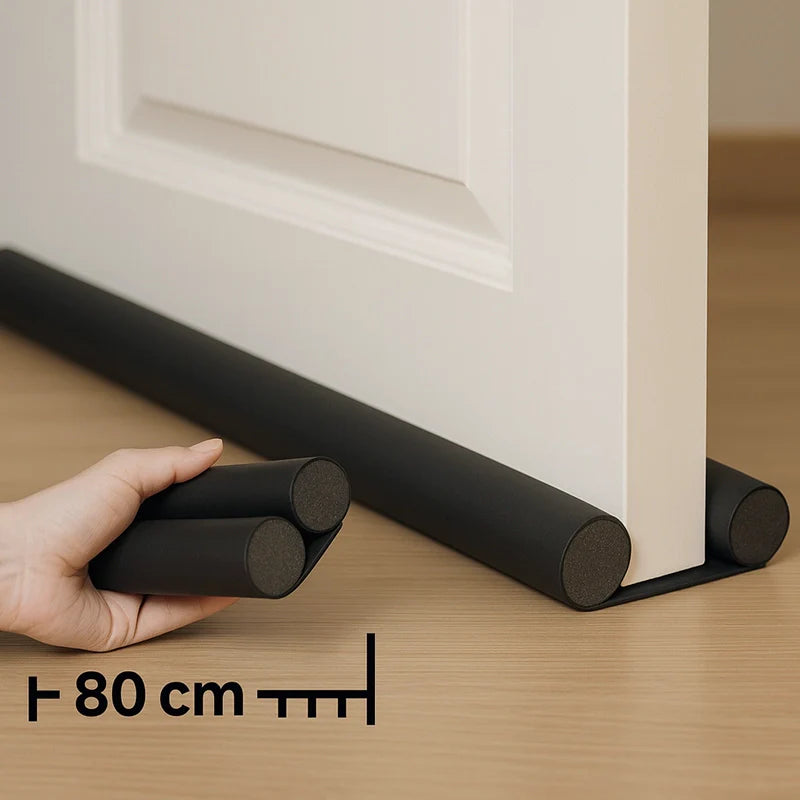 Veda Porta Ajustável Rolinho Duplo RollPro 80cm: Proteção Térmica e Anti-Insetos