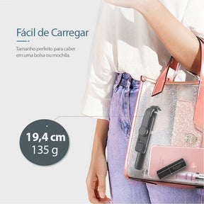 Selfiegram Tripé 4 em 1: Luz Integrada, Bluetooth, Fotos/Vídeos Perfeitos