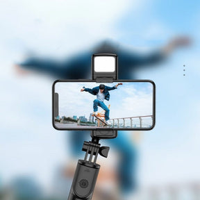 Selfiegram Tripé Multifuncional 5 em 1: Luz LED, Bluetooth, Fotos e Vídeos