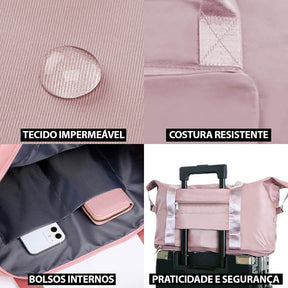 Bolsa Joli Grande Expansível Impermeável Viagem Multiuso Feminina Resistente Durável