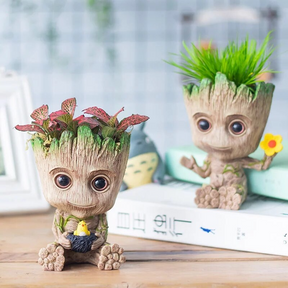Vaso Decorativo Baby Groot Multifuncional para Suculentas Cactos Porta-Trecos Fofo