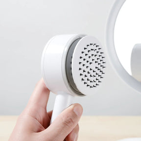 Escova de Cabelo Autolimpante Bellaflix: Massagem, Cerdas Macias, Anti-Frizz, Limpeza Rápida