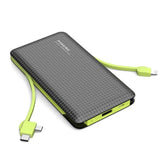 Power Bank Universal Portátil Ultra Rápido 10000mAh Revestido Couro Carregador Celular