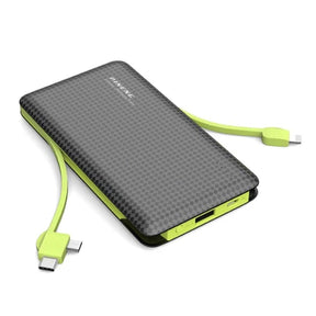 Power Bank Universal Portátil Ultra Rápido 10000mAh Revestido Couro Carregador Celular