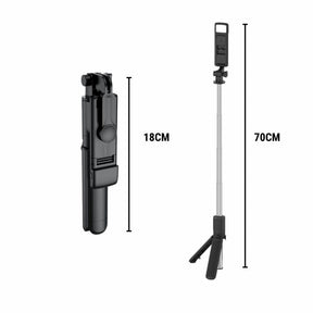 Selfiegram Tripé Multifuncional 5 em 1: Luz LED, Bluetooth, Fotos e Vídeos